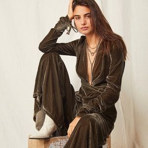 Free People Effortless Velvet Jumpsuit